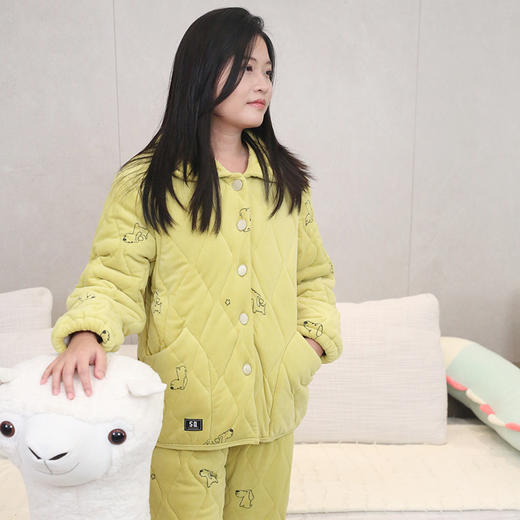 【169元1套】秋冬女士绒料家居服开衫套装--2243234 商品图1