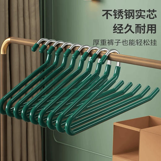 【鹅型裤架10个装】加固加厚防滑多功能单层无痕裤架 围巾架服装展示衣架 商品图2
