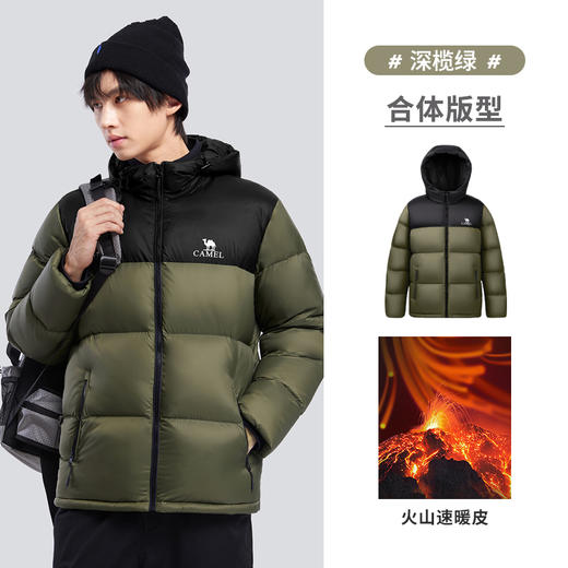 【选用长白山雪域 85%白鸭胸腹绒毛】骆驼 2.0 火山系列羽绒服 商品图7