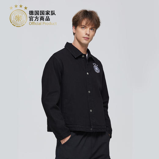 【官方正版】德国国家队 | 黑白队徽款翻领夹克外套休闲运动服 商品图3