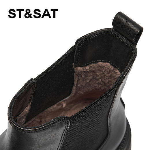 【绒里可选】星期六经典百搭圆头切尔西短靴SSC4116466/SSC4118466 商品图5