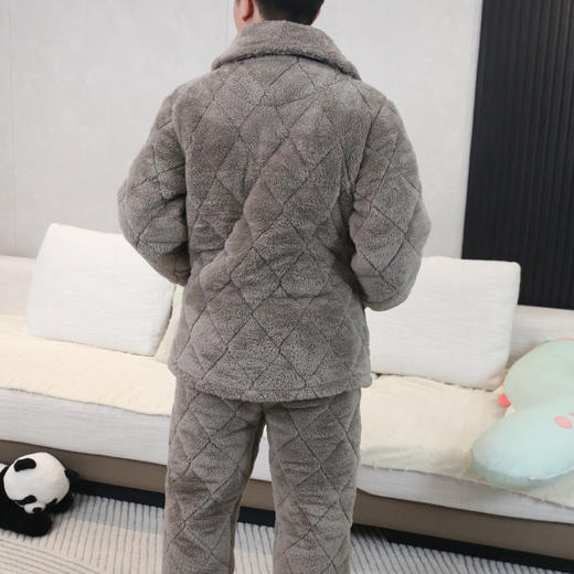 【199元1套】秋冬男士绒料家居服开衫套装--2243231 商品图2