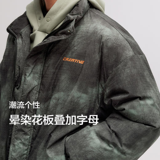 森马羽绒服男冬季新款时尚晕染印花厚款外套潮流个性oversize 商品图2