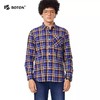 波顿商务休闲长袖格子衬衫男士春秋季纯棉磨毛男士衬衣MS577320 商品缩略图4