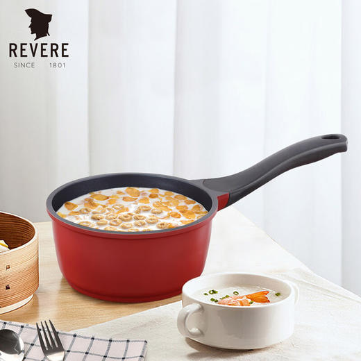 【小家电】Revere臻宝系列钛金不粘锅奶锅带盖锅具电磁炉燃气灶等通用灶具RWU-8716/YK16cm HF 商品图2