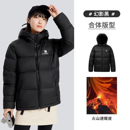 【选用长白山雪域 85%白鸭胸腹绒毛】骆驼 2.0 火山系列羽绒服 商品图6