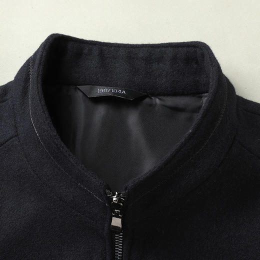 【绵羊毛】【新款DWP】大依优型品质绵羊毛呢大衣立领外套商务夹克男宽松加肥加大码上衣胖子正装休闲 商品图5