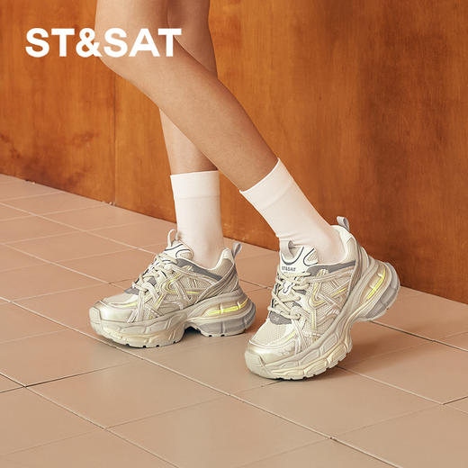 星期六潮流酷感厚底运动老爹鞋SSC3112CBN 商品图3