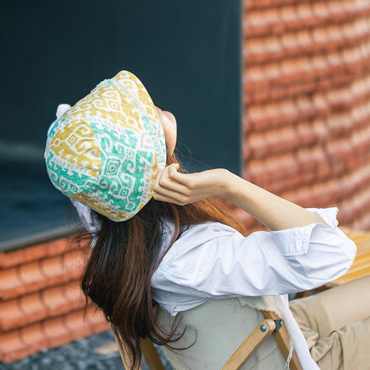 波西米亚系列渔夫帽秋冬帽子女帆布大头围高级感户外登山新款时尚潮流 商品图1