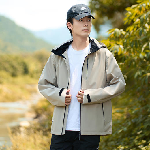 【可脱卸帽】【新款DK】大依优型大码男装连帽夹克户外防水夹克加肥加大休闲夹克胖子外套上衣 商品图10
