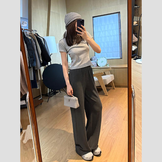 ROMI STUDIO“松弛随性" 休闲舒适混纺高腰直筒垂感卫裤 23AWK569 商品图1