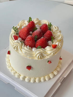小清新草莓蛋糕