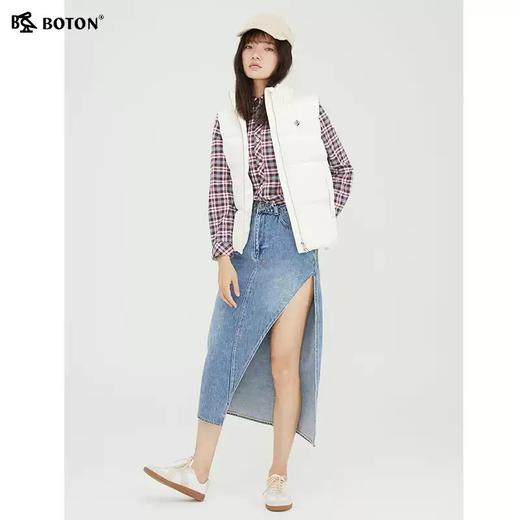 波顿冬季轻薄羽绒背心马甲女潮流白鸭绒防风外套马夹LC726321 商品图1