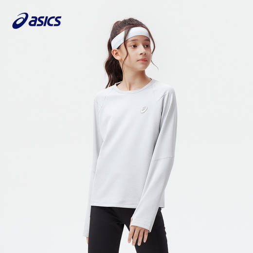 【商场同款】Asics/亚瑟士童装运动长袖针织T恤圆领V领2024年新款 商品图1