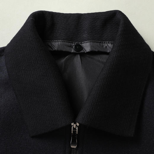 【领子可拆卸】【绵羊毛】【新款DWP】大依优型品质翻领绵羊毛呢大衣外套棒球领商务夹克男宽松加肥加大码上衣胖子休闲 商品图4