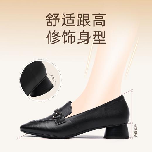 信诺舒适羊皮乐福鞋2024秋季新款休闲一脚蹬单鞋妈妈鞋女士小皮鞋X24Q032-75 商品图2