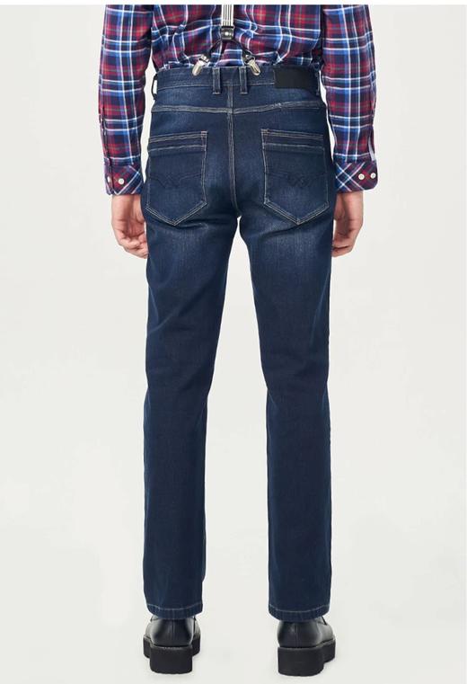 波顿年水洗浅蓝牛仔裤男士韩版直筒高端潮品牌百搭长裤子ME723320 商品图2