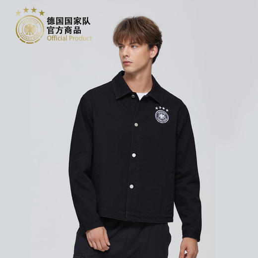 【官方正版】德国国家队 | 黑白队徽款翻领夹克外套休闲运动服 商品图2