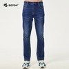 波顿秋冬季浅蓝色牛仔裤直筒修身高端品牌加绒保暖长裤子ME727320 商品缩略图1