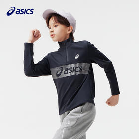 【商场同款】Asics/亚瑟士24年秋冬新款童装运动针织长袖保暖T恤