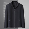【绵羊毛】【新款DWP】大依优型品质绵羊毛呢大衣立领外套商务夹克男宽松加肥加大码上衣胖子正装休闲 商品缩略图0