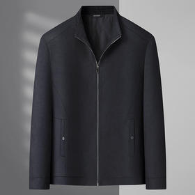 【绵羊毛】【新款DWP】大依优型品质绵羊毛呢大衣立领外套商务夹克男宽松加肥加大码上衣胖子正装休闲