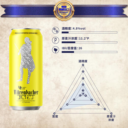 【1件包邮 24瓶整箱装】瓦伦丁拉格500ml*24 劲爽甘冽泡沫细腻 甘肃青海内蒙古新疆西藏宁夏海南港澳台不发货 商品图1