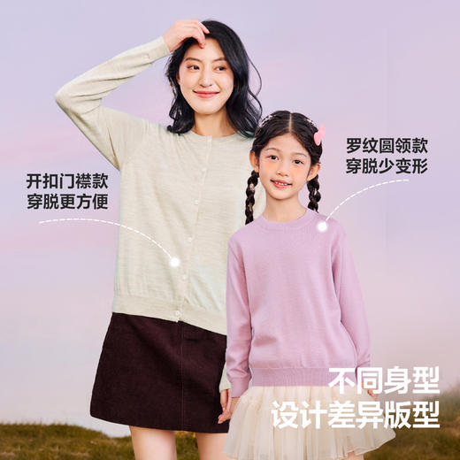 【亲子儿童款  可机洗羊毛衫】迷你巴拉男女童冬新品亲子保暖羊毛衫 商品图3