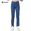 波顿浅蓝色牛仔裤女春秋季窄脚修身显瘦百搭小脚长裤子LE235320 商品缩略图1