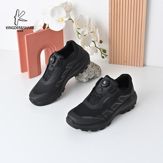 经典鲨2024年秋季新款男士黑色韩版舒适通勤跑步休闲鞋KW10-D33081 商品图1