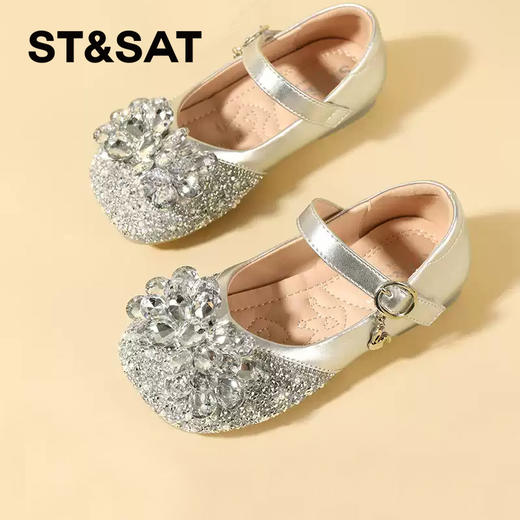 【童鞋】星期六闪亮水钻扣饰软底公主鞋SSC3191L09 商品图1