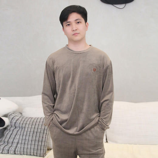【169元1套】秋冬男士舒绒家居服套头套装-2243229 商品图1