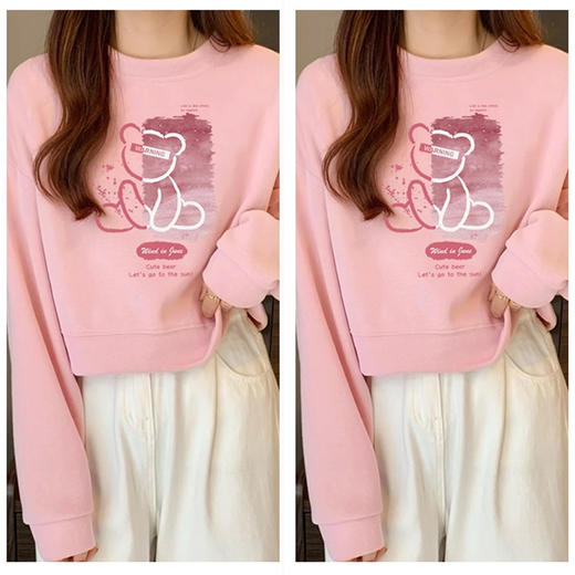 裁缝学苑AQ365短款卫衣纸样女装圆领落肩无帽春秋季上衣样板 商品图3