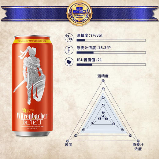 【1件包邮 24瓶整箱装】瓦伦丁烈性500ml*24 口感强劲浓烈 甘肃/青海/内蒙古/新疆/西藏/宁夏/海南/港澳台不发货 商品图1