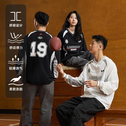 LUSHISI【追逐未来】美式拼接V领赛车服长袖户外休闲训练速干长袖 商品图4