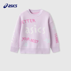 【商场同款】Asics/亚瑟士童装秋冬圆领毛衣24年新款保暖内搭运动
