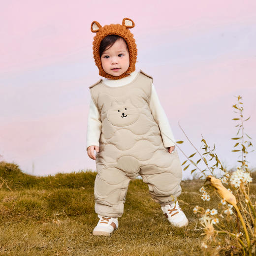 【三防背带裤】迷你巴拉男女童冬季裤子保暖护肚长裤 商品图2