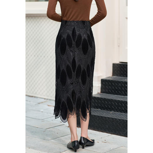 剩S 【花影刺绣蕾丝半裙】米思阳2026春季新款镂空刺绣设计感半身裙小众百搭气质裙子女4077 商品图2