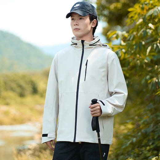 【可脱卸帽】【新款DK】大依优型大码男装连帽夹克户外防水夹克加肥加大休闲夹克胖子外套上衣 商品图7