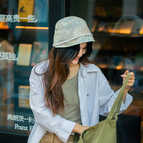 春意系列渔夫帽秋冬帽子女帆布大头围高级感户外登山新款时尚潮流