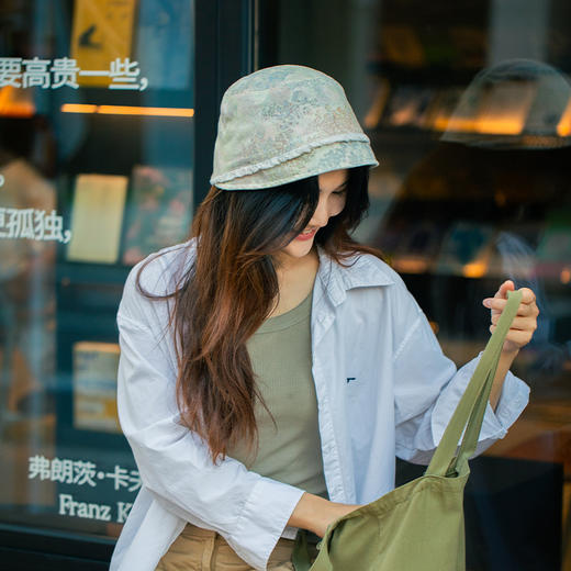 春意系列渔夫帽秋冬帽子女帆布大头围高级感户外登山新款时尚潮流 商品图0