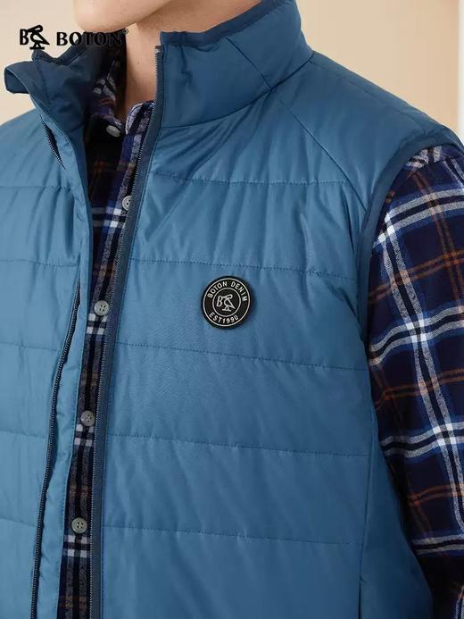 波顿秋冬季高端男士蓝色羽绒马甲保暖坎肩上衣MC810522 商品图4