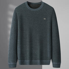 【加绒】【新款DWP】大依优型大码加绒卫衣圆领长袖加肥加大休闲运动上衣男打底衫胖子