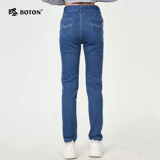 波顿浅蓝色牛仔裤女春秋季窄脚修身显瘦百搭小脚长裤子LE235320 商品图2