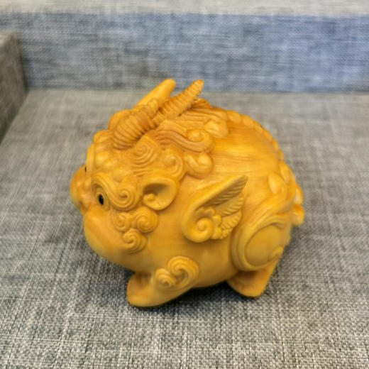 Q版独角貔貅°黄杨木摆件 商品图2