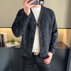 【新款DH】大依优型大码男装休闲潮流开衫纽扣V领夹克外套 商品缩略图0
