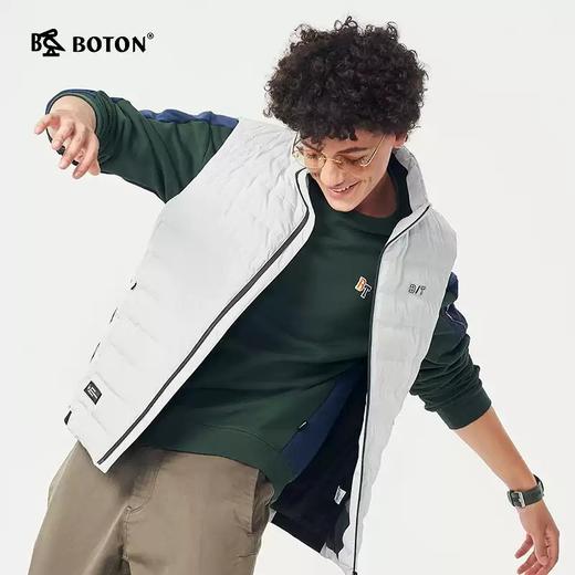 波顿秋冬轻薄羽绒马甲外套男士百搭无袖白鸭绒背心外穿MC771320 商品图4