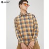 波顿春秋季长袖黄蓝色格子衬衫男士长绒棉磨毛保暖衬衣MS609321 商品缩略图5