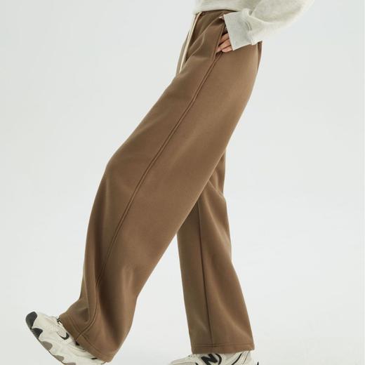 【700克羊绒直筒裤】冬季女装仿羊绒厚防风棉宽松直筒休闲女裤子 商品图1