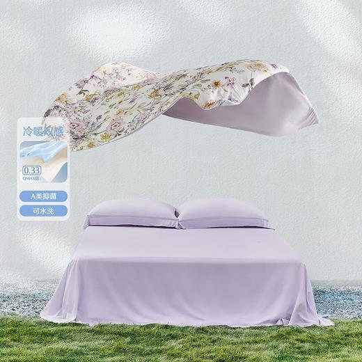 水星家纺空调被夏季夏凉被子雪糕被薄被子可机洗夏被 朝颜花恋【凉暖双感】 200cm230cm 商品图0